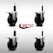 Service Caster 5'' SS Soft Rubber Swivel 1'' Expanding Stem Caster Set Total Lock Brake, 4PK SCC-SSEXTTL20S514-SRS-1-4 - alternate 4